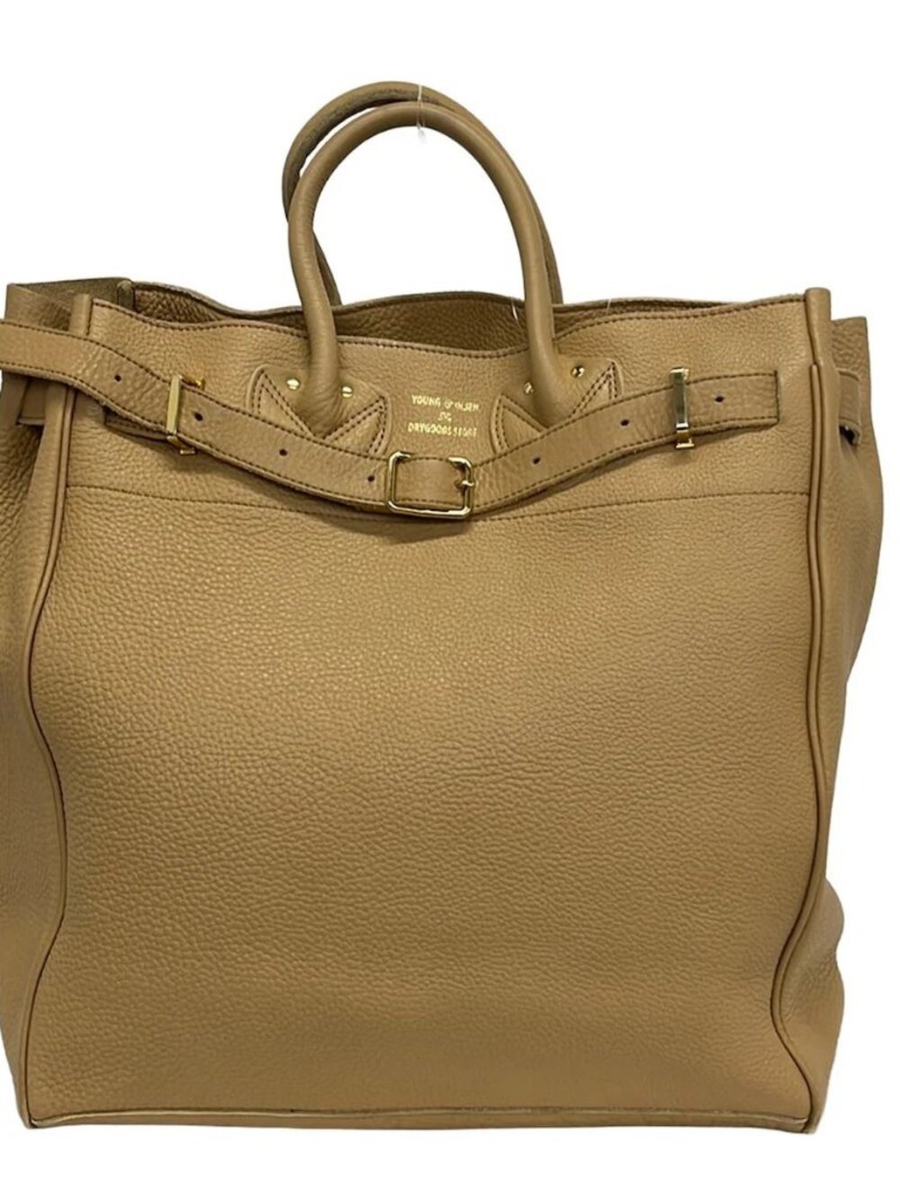 YOUNG&OLSEN Light Brown Leather Tote Bag